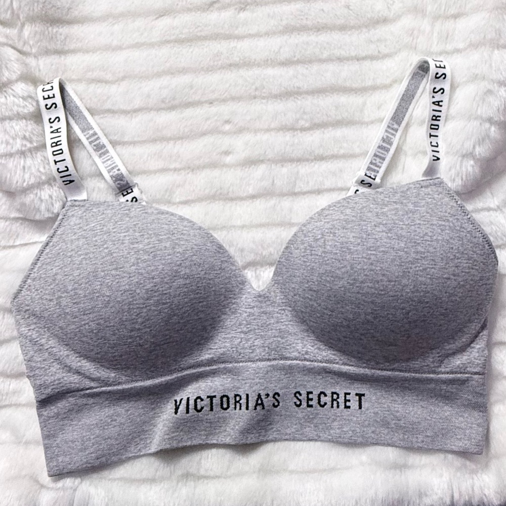 (NWOT) VICTORIA’S SECRET Grey Wireless Push Up Bralette